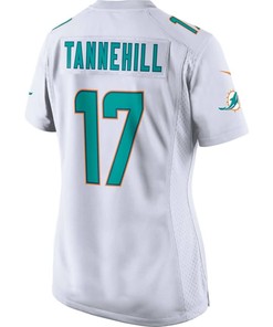 Ryan Tannehill Miami Dolphins Womens White Game 2015 Nfl Patch Jersey - White