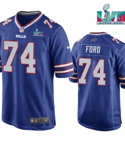 Ryan Van Demark 74 Buffalo Bills Super Bowl LVII Logo Game Player Men Jersey - Royal Jersey