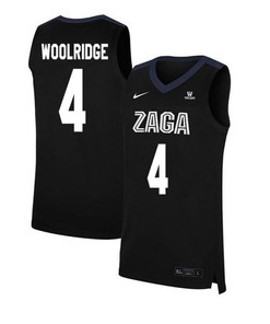 Ryan Woolridge 4 Gonzaga Bulldogs Elite Basketball Men Jersey - Black