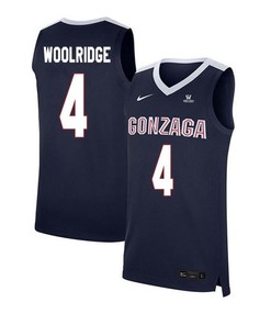 Ryan Woolridge 4 Gonzaga Bulldogs Elite Basketball Men Jersey - Navy
