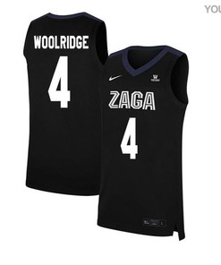 Ryan Woolridge 4 Gonzaga Bulldogs Elite Basketball Youth Jersey - Black