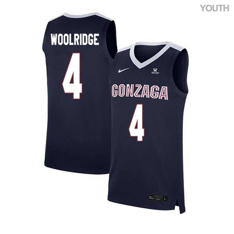 Ryan Woolridge 4 Gonzaga Bulldogs Elite Basketball Youth Jersey - Navy