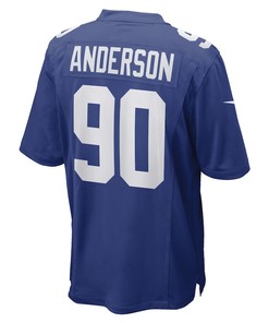 Ryder Anderson New York Giants Game Player Jersey - Royal