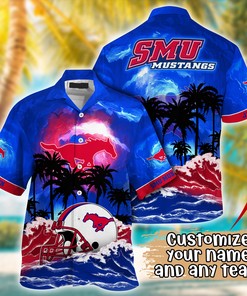 SMU Mustangs NCAA Best Hawaiian Shirt Ever- Customize Any Team Any League