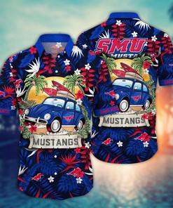 SMU Mustangs NCAA Flower Hawaii Shirt For Fans Ver 1