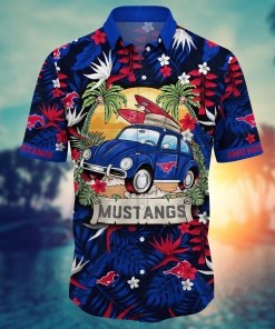 SMU Mustangs NCAA Flower Hawaii Shirt For Fans Ver 1