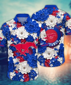 SMU Mustangs NCAA Flower Hawaii Shirt For Fans Ver 12