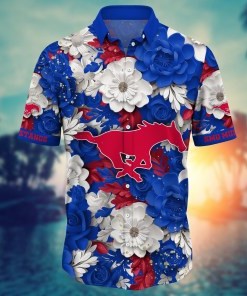 SMU Mustangs NCAA Flower Hawaii Shirt For Fans Ver 12