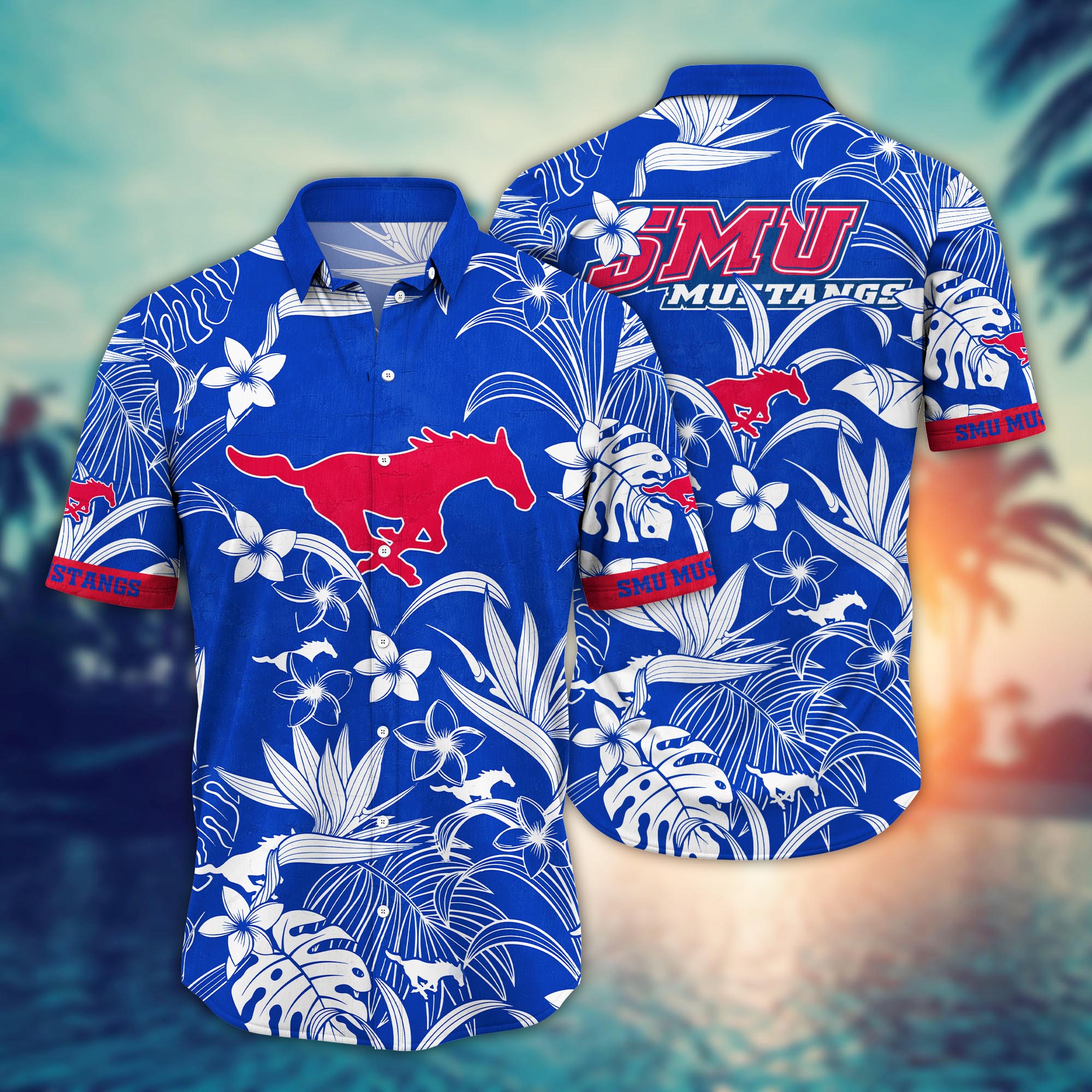 SMU Mustangs NCAA Flower Hawaii Shirt For Fans Ver 14