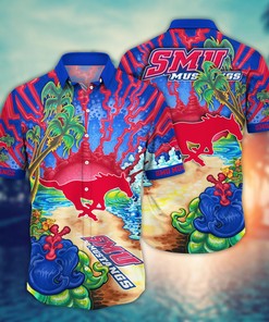 SMU Mustangs NCAA Flower Hawaii Shirt For Fans Ver 18