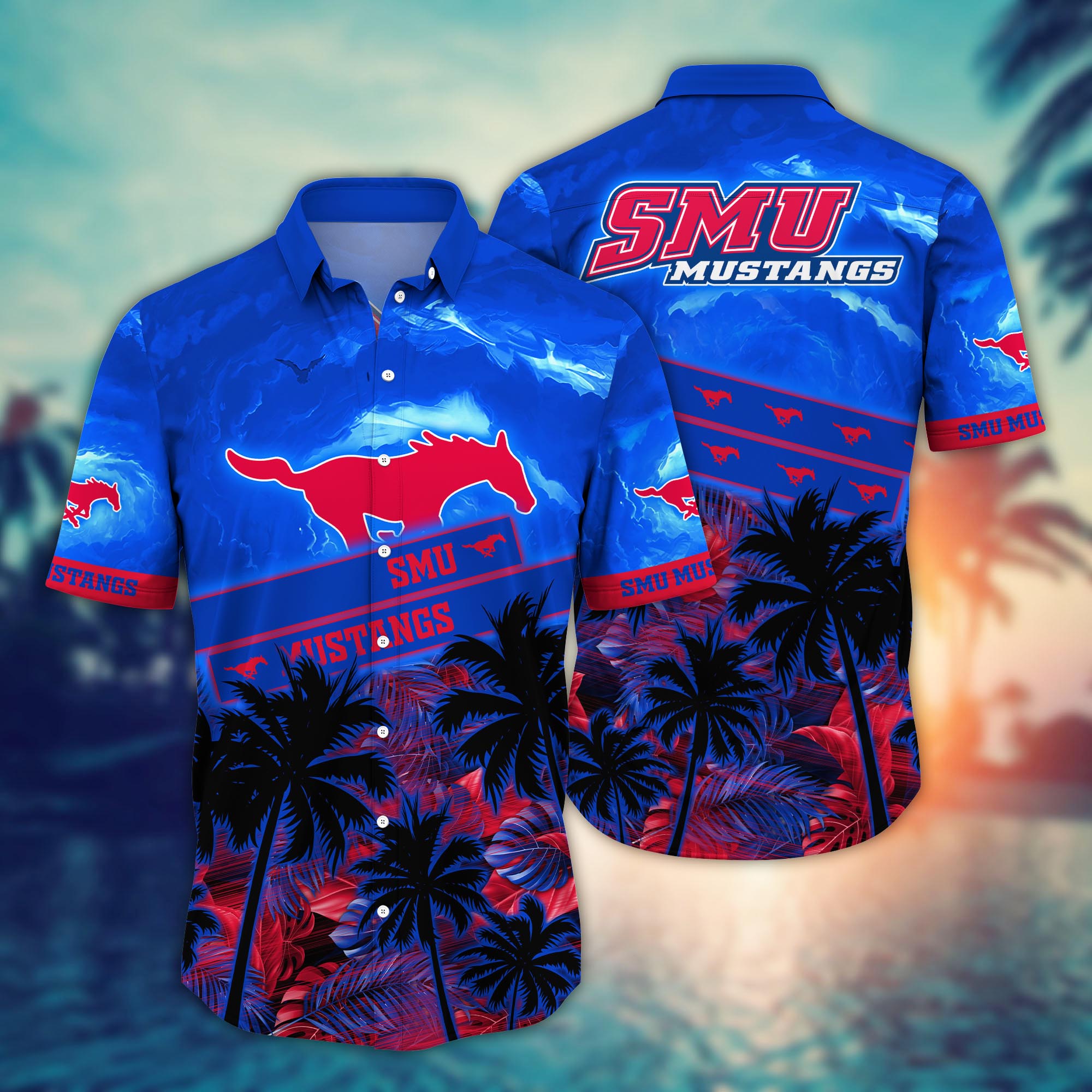 SMU Mustangs NCAA Flower Hawaii Shirt For Fans Ver 21