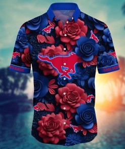 SMU Mustangs NCAA Flower Hawaii Shirt For Fans Ver 3