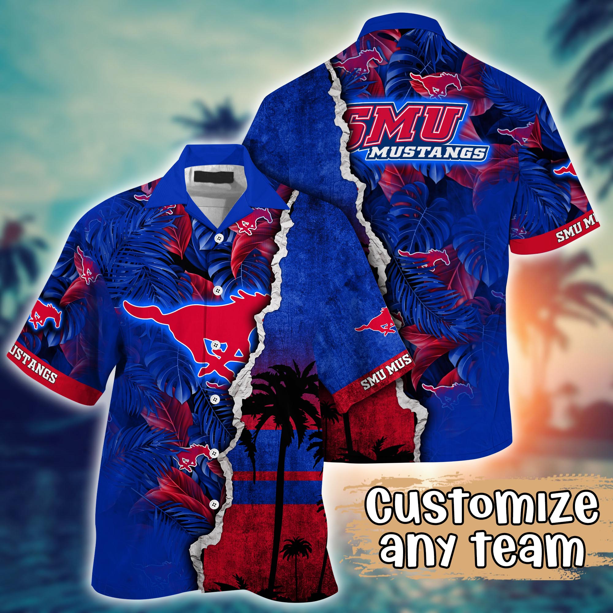 SMU Mustangs NCAA Flower Hawaii Shirt For Fans Ver 32