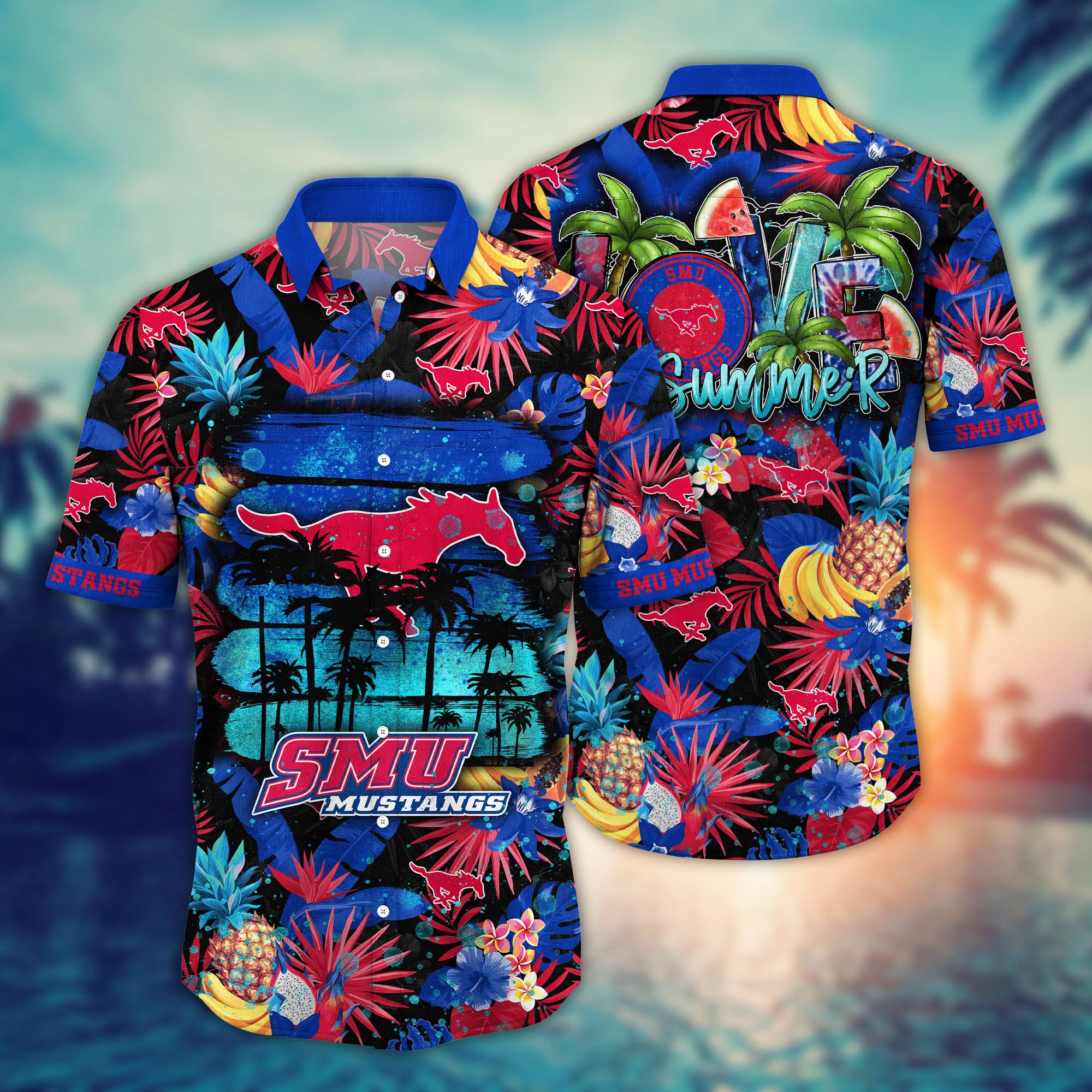 SMU Mustangs NCAA Flower Hawaii Shirt For Fans Ver 33