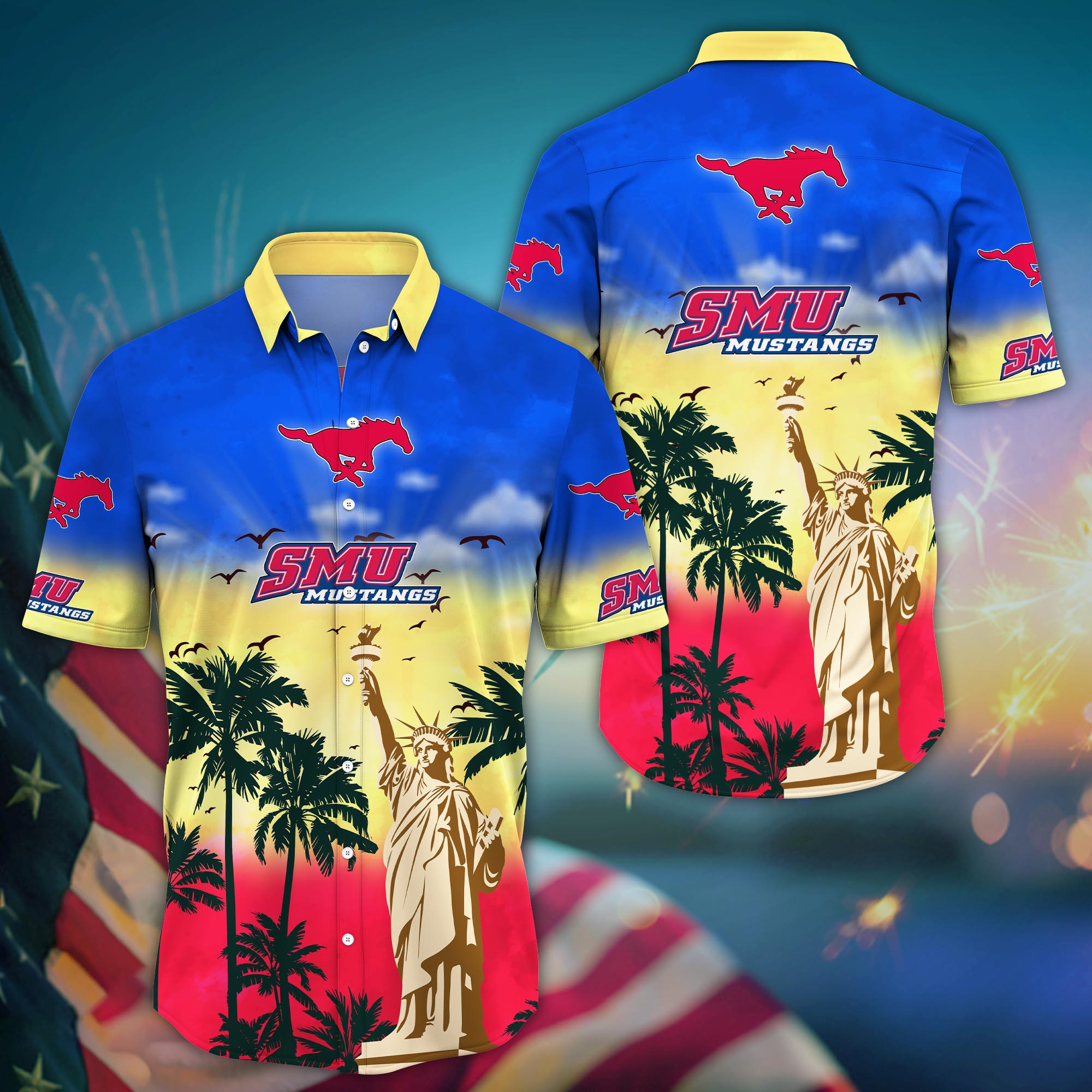 SMU Mustangs NCAA Flower Hawaii Shirt For Fans Ver 36