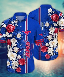 SMU Mustangs NCAA Flower Hawaii Shirt For Fans Ver 37