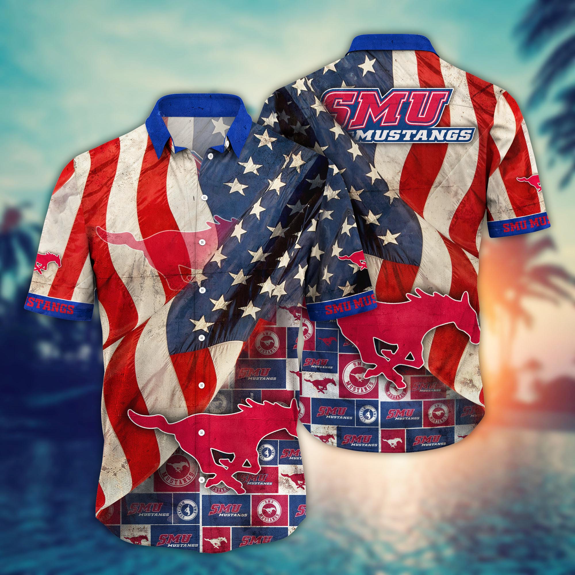 SMU Mustangs NCAA Flower Hawaii Shirt For Fans Ver 6