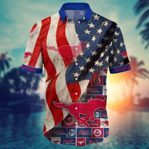 SMU Mustangs NCAA Flower Hawaii Shirt For Fans Ver 6