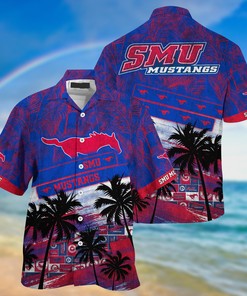 SMU Mustangs NCAA Palm Tree Pattern Hawaii Shirt For Sports Fans