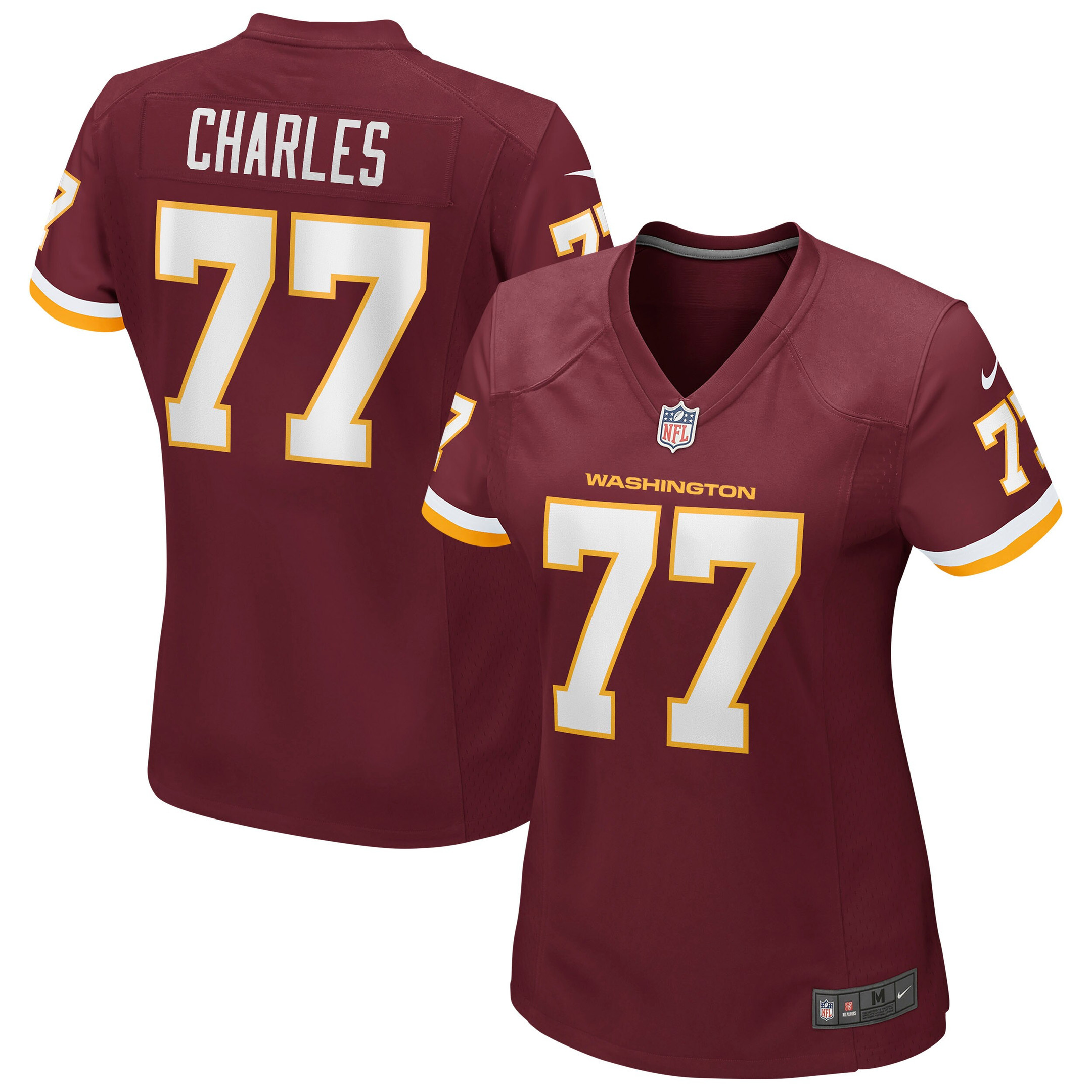 Saahdiq Charles Washington Football Team Womens Game Player Jersey -burgundy Nfl