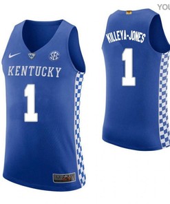 Sacha Killeya-Jones 1 Kentucky Wildcats Elite Basketball Home Youth Jersey - Blue