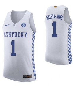 Sacha Killeya-Jones 1 Kentucky Wildcats Elite Basketball Road Men Jersey - White