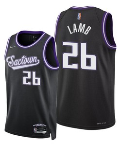 Sacramento Kings 26 Jeremy Lamb 2022 City Edition Jersey Black Jersey
