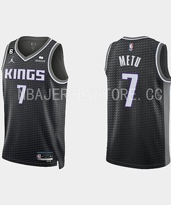 Sacramento Kings 7 Chimezie Metu 2022-23 Statement Edition Black Men Jersey