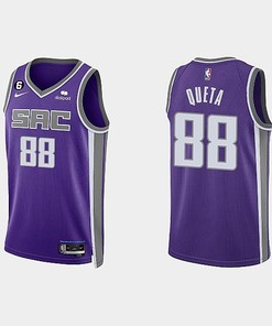 Sacramento Kings 88 Neemias Queta 2022-23 Icon Edition Purple Men Jersey
