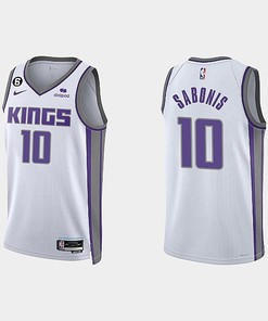 Sacramento Kings Domantas Sabonis 10 2022-23 Association Edition White Men Jersey Swingman