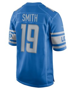 Saivion Smith 19 Detroit Lions Player Game Jersey - Blue
