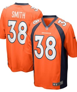 Saivion Smith Denver Broncos Game Jersey - Orange Nfl