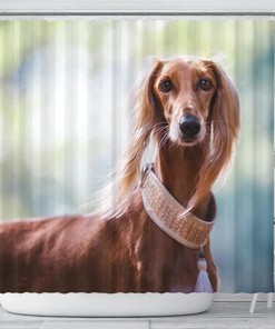 Saluki Dog Print Shower Curtain - Awesome Bathroom Decor