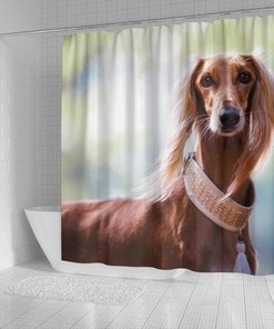 Saluki Dog Print Shower Curtain - Awesome Bathroom Decor
