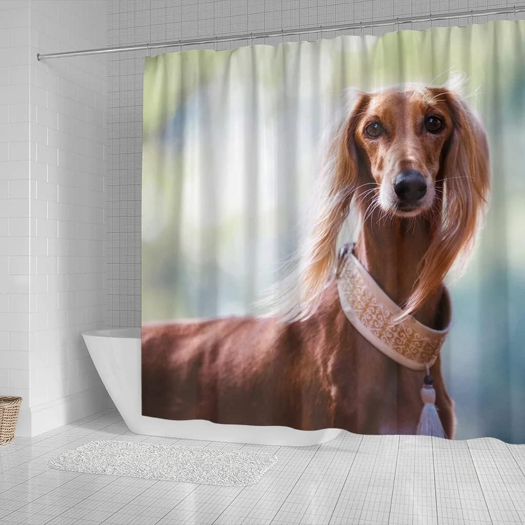Saluki Dog Print Shower Curtain - Awesome Bathroom Decor