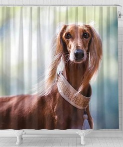 Saluki Dog Print Shower Curtain - Awesome Bathroom Decor