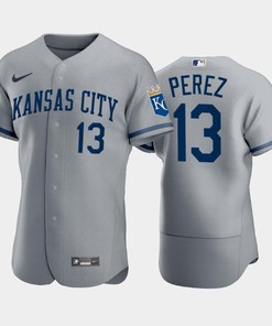 Salvador Perez 13 Kansas City Royals 2022-23 Gray Men's Jersey