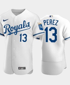 Salvador Perez 13 Kansas City Royals 2022-23 White Men's Jersey
