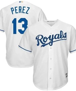 Salvador Perez Kansas City Royals Cool Base Player Jersey - White