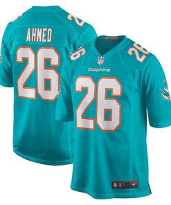 Salvon Ahmed Miami Dolphins Game Jersey - Aqua Nfl