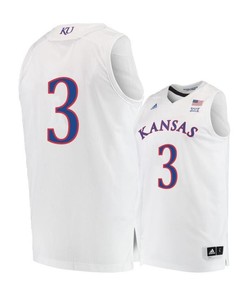 Sam Cunliffe 3 Kansas Jayhawks Basketball Men Jersey - White