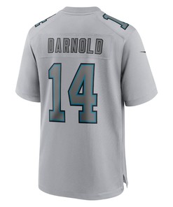 Sam Darnold 14 Carolina Panthers Atmosphere Fashion Game Jersey - Gray
