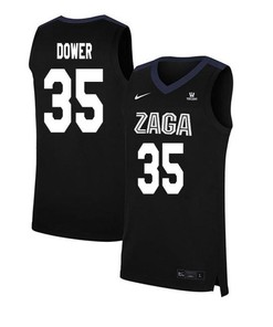 Sam Dower 35 Gonzaga Bulldogs Elite Basketball Men Jersey - Black