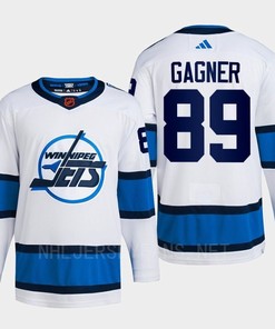 Sam Gagner 89 Reverse Retro 2.0 2022 Winnipeg Jets White Jersey Primegreen
