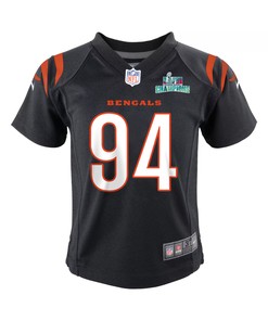 Sam Hubbard 94 Cincinnati Bengals Super Bowl LVII Champions Youth Game Jersey - Black