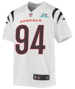 Sam Hubbard 94 Cincinnati Bengals Super Bowl LVII Champions Youth Game Jersey - White