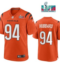 Sam Hubbard 94 Cincinnati Bengals Super Bowl LVII Men Game Jersey- Orange