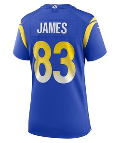 Sam James 83 Los Angeles Rams Women's Home Game Jersey - Royal