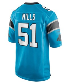 Sam Mills 51 Carolina Panthers Retired Player Jersey - Blue