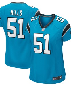 Sam Mills Carolina Panthers Womens Retired Player Jersey - Blue Nfl